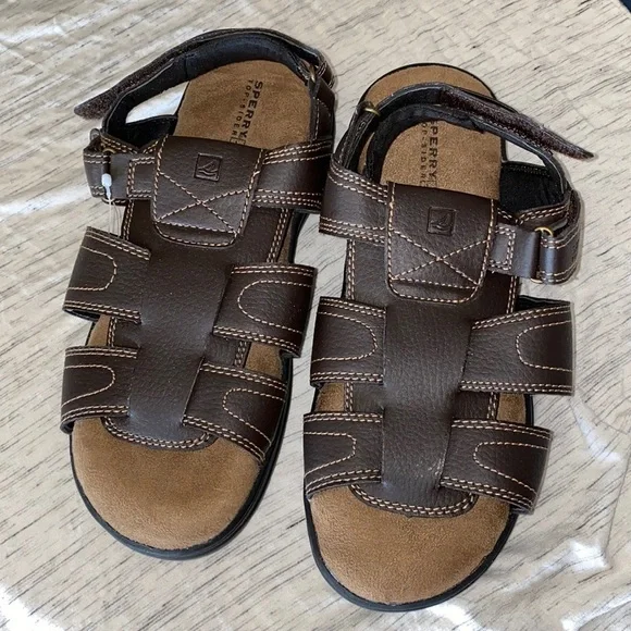 Sperry | Shoes | Sperry Top Sider 7m Boys Trey Brown Leather  display picture 3